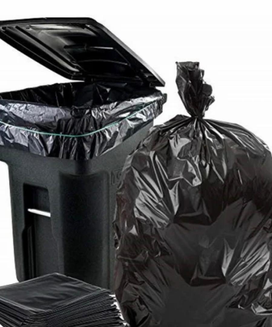 Outdoor Black Garbage Bags with Bin Liner – Heavy-Duty, Leak-Proof, 50 Count