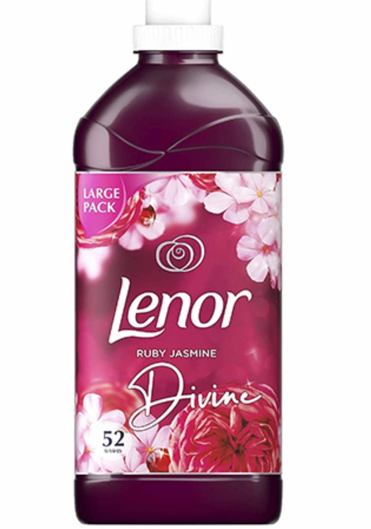 Lenor Divine Ruby Jasmine Fabric Softener – 52 Washes, Large Pack