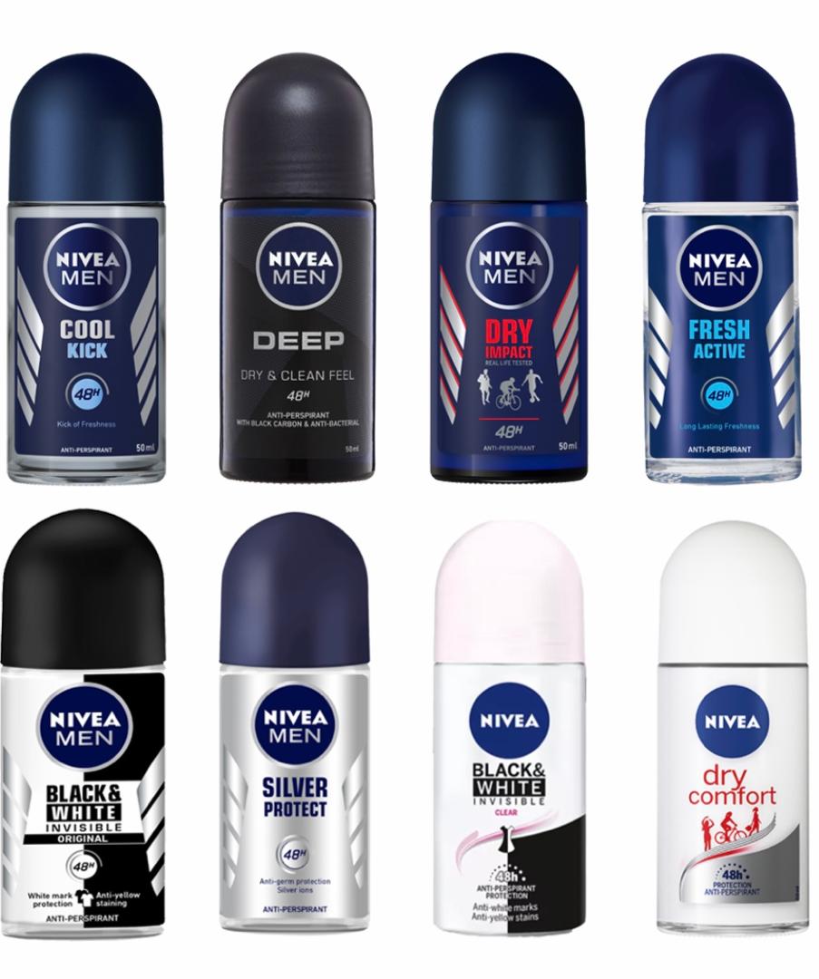Nivea and Nivea Men Deodorant Collection – Assorted Roll-On and Spray Variants