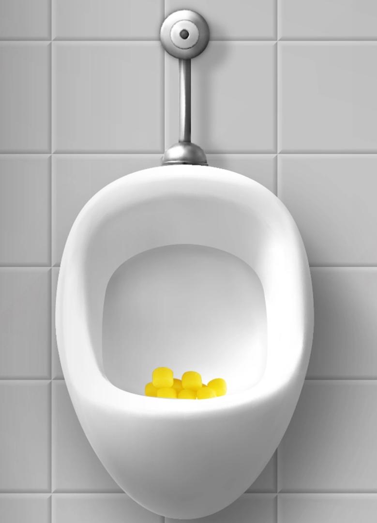Wall-Mounted Ceramic Urinal with Deodorizer Blocks – Commercial Restroom Fixture -Out of stock