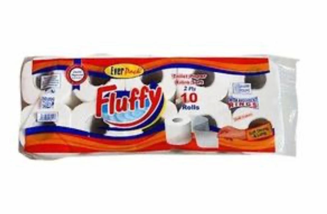 Fluffy toilet rolls (10 rolls per back )